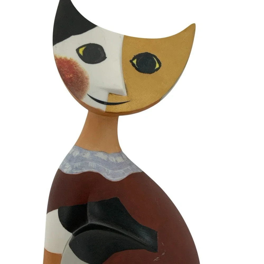 Goebel Rosina Wachtmeister Stella Cat Figurine Porcelain Modern Art Gold 7